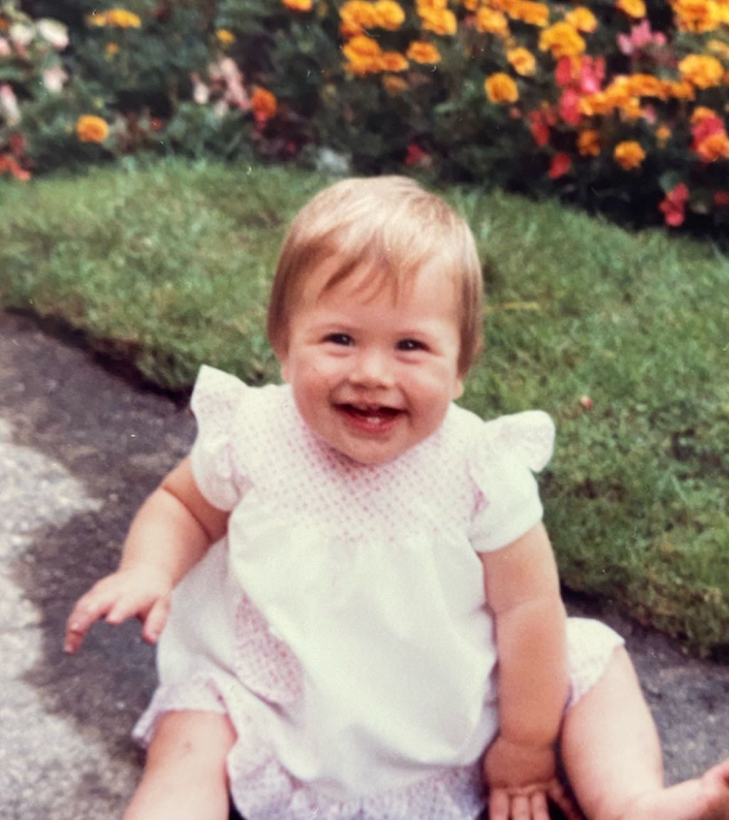 Becky Allam as a youngster