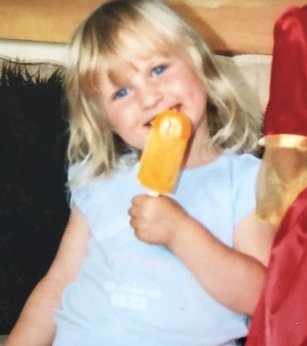 Katie Cassan as a youngster
